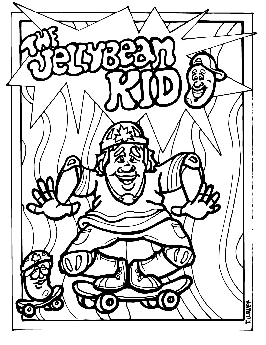 The Jellybean kid colouring pages